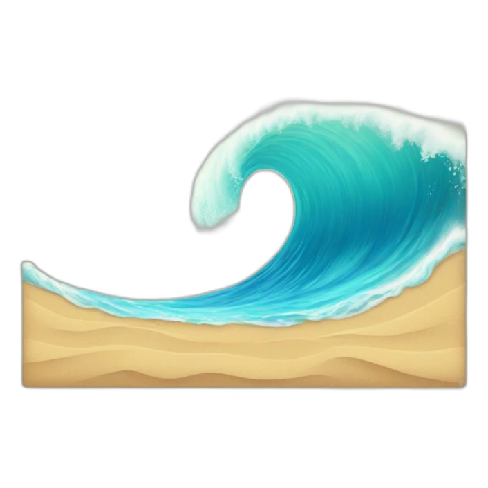 wave beach sticker
