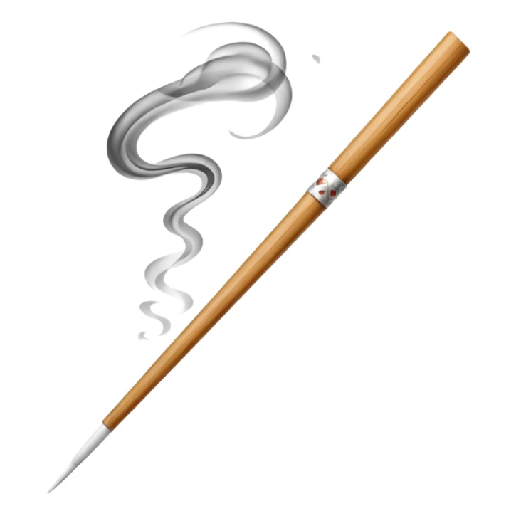 The chopsticks 🥢 emoji with smoke of a cigarette 🚬 sticker