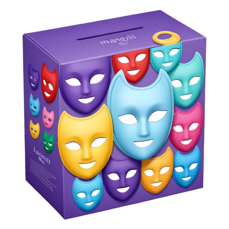 a beauty box of skincare mask packs sticker