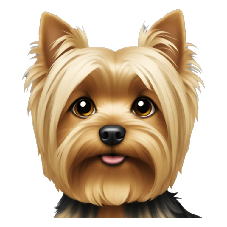 Fluffy blonde yorkie with his ears pointed downwards  sticker