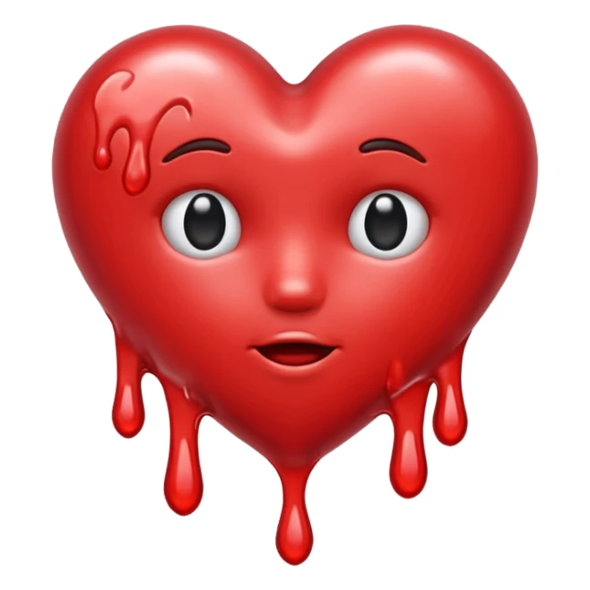 Create a heart like melting I didn't need any face on that heart   sticker