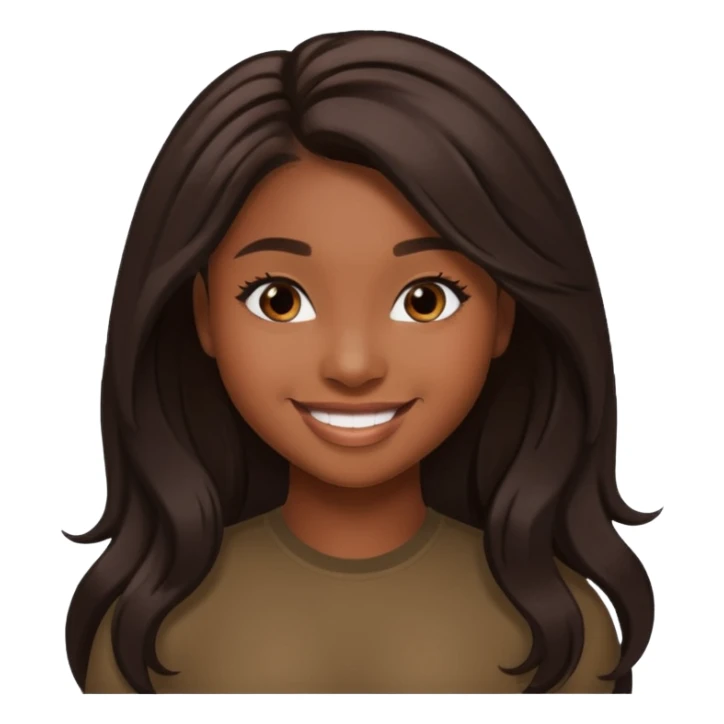 Normani with long dark brown hair sticker