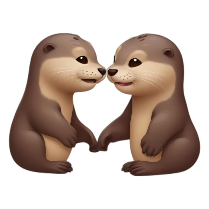 Otters in love sticker