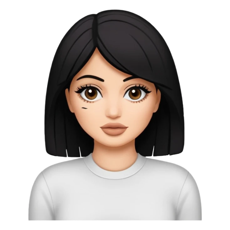 Kyile Jenner beyaz tenli ve düz baddy sticker