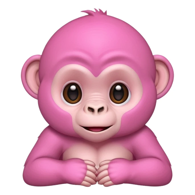 Pink baby gorilla cute  sticker
