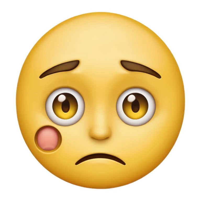 yellow emoji face but disgusted and eyes open sticker