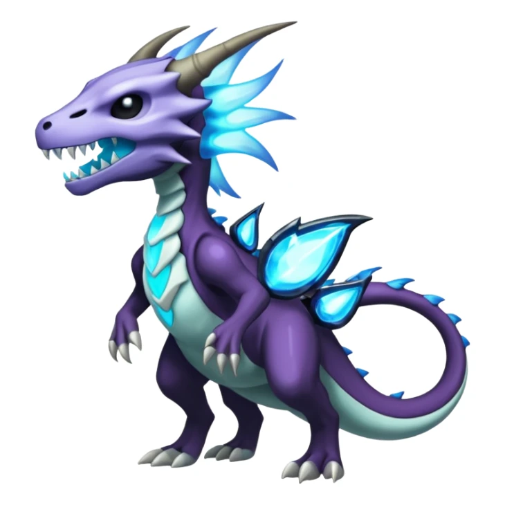 Shiny Bioluminescent Glowing Ethereal Eldritch Marowak-Duskull-Darkdramon-fusion sticker