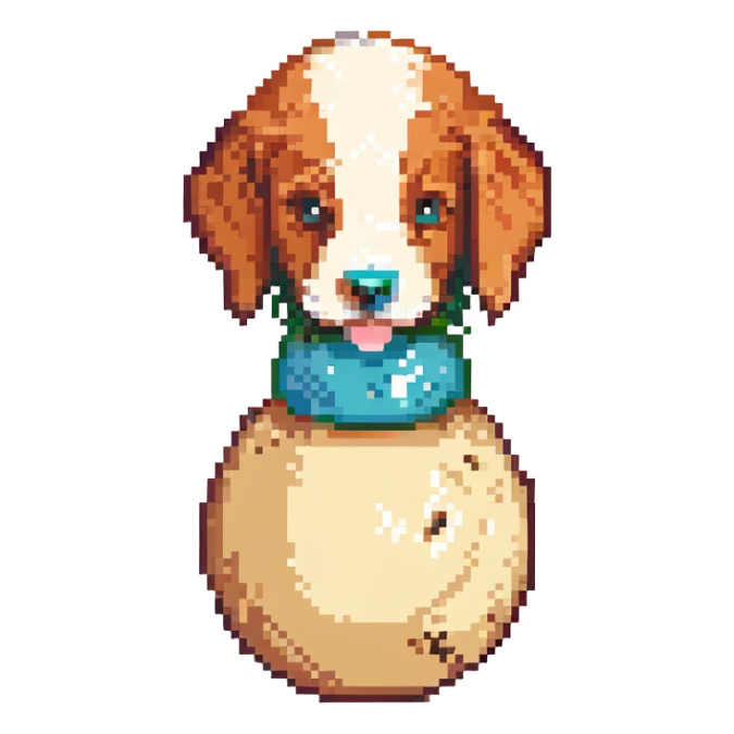 bowling skittle with puppy head on top sticker