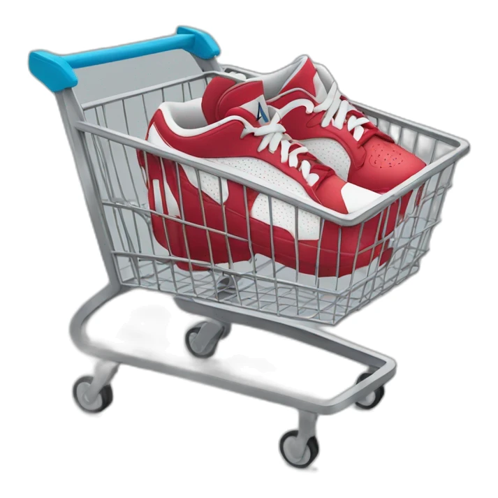 Jordan shoes in a shopping cart sticker