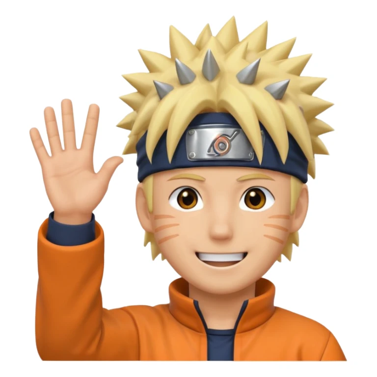 Quiero que hagas a Naruto saludando sticker
