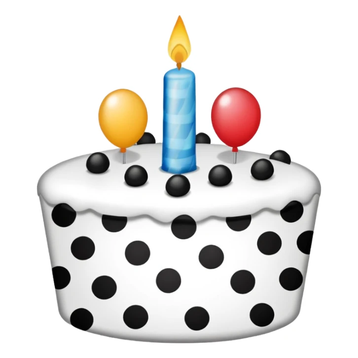 birthday sign in black and white polk a dots sticker