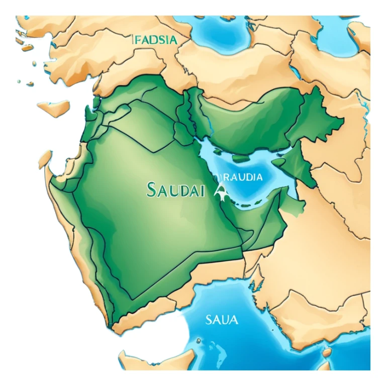 Saudi Arabia Map only sticker