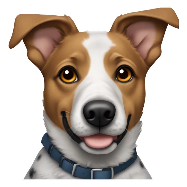 blue heeler mix dog with brown eyes and floppy flopped ears sticker