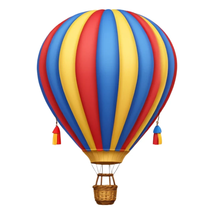 Balloon – Hot air balloon with colorful fabric sticker