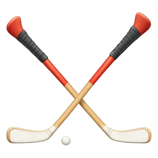hockey sticks crossed sticker