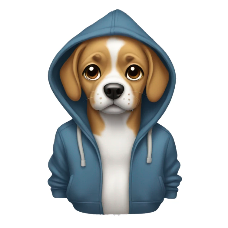 Dog wear in hoodie  sticker