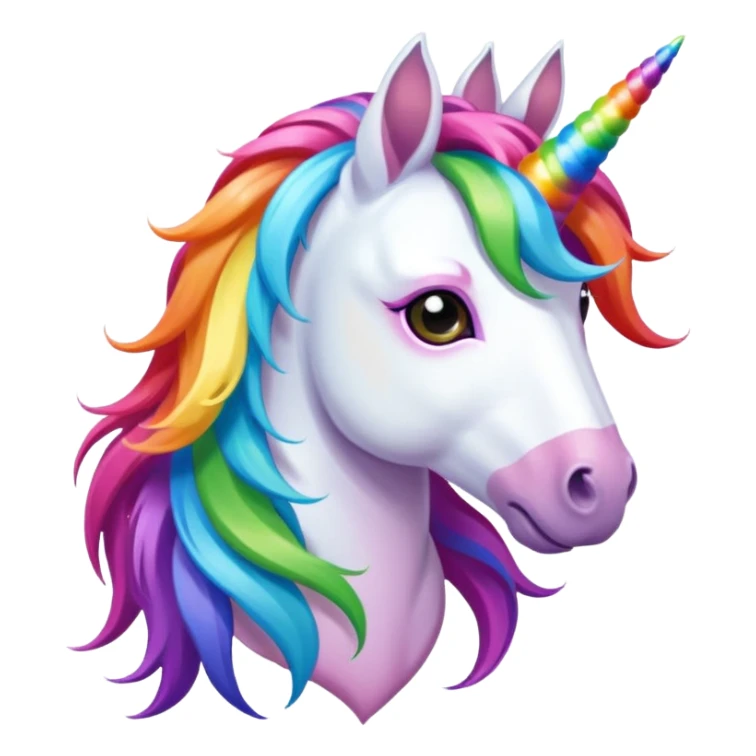 Unicorn with rainbow hair  sticker