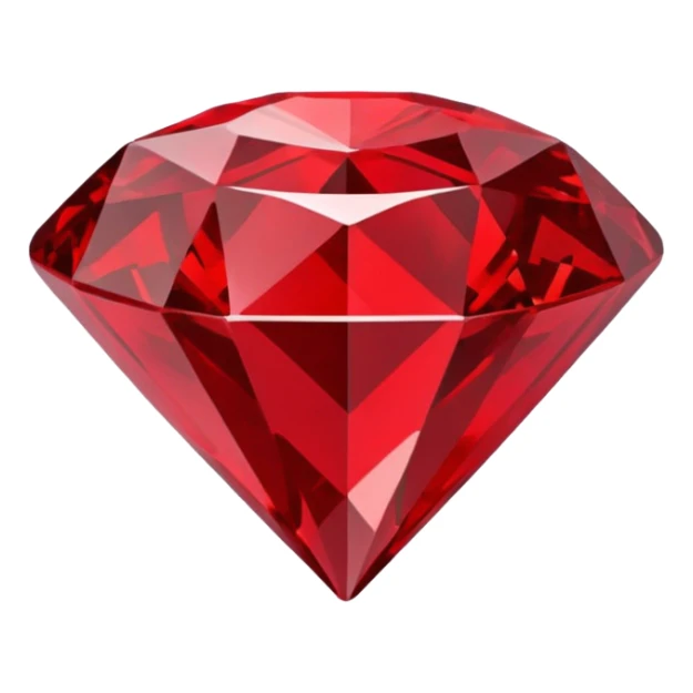 Red version of the diamond emoji sticker