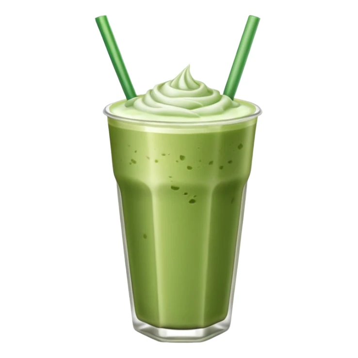 an iced matcha latte with no whip cream on top sticker