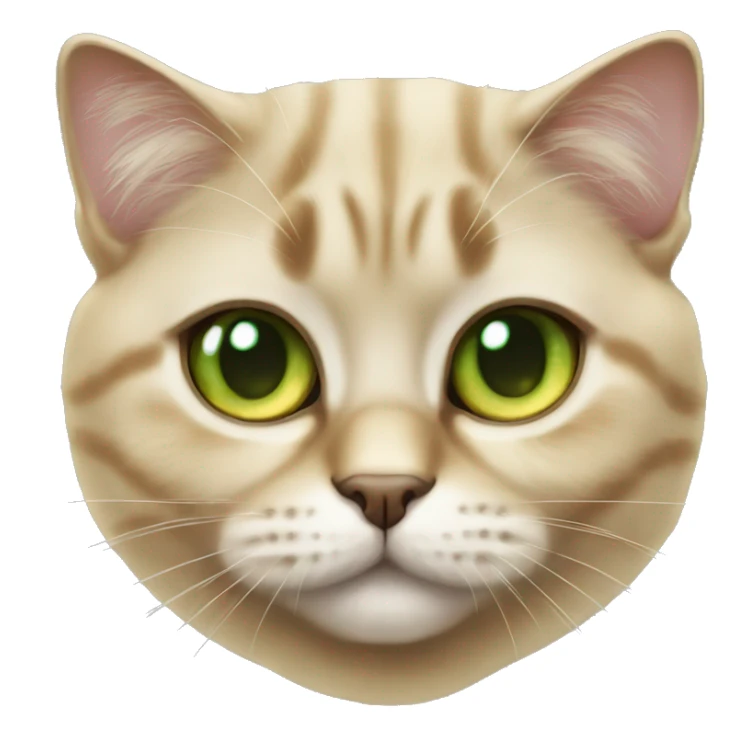 british cat golden with green eyes sticker