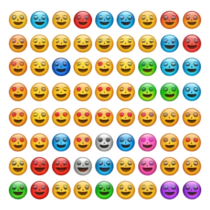 A multi emoji 1emoji maked of 25 sticker