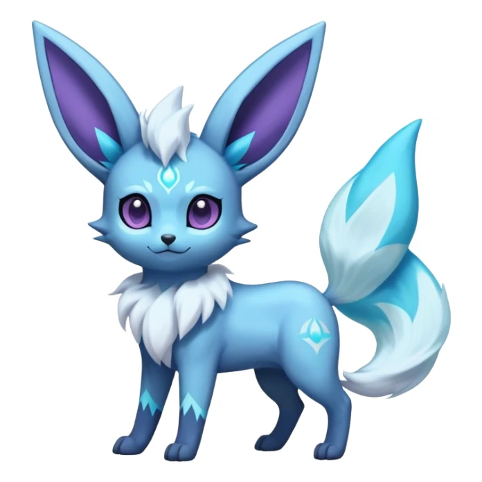 Fluffy celestial Glaceon-Espeon-Umbreon-hybrid, full body sticker
