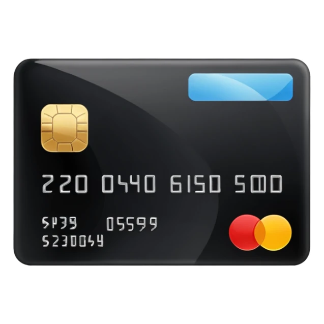 black credit card, no text, no numbers sticker