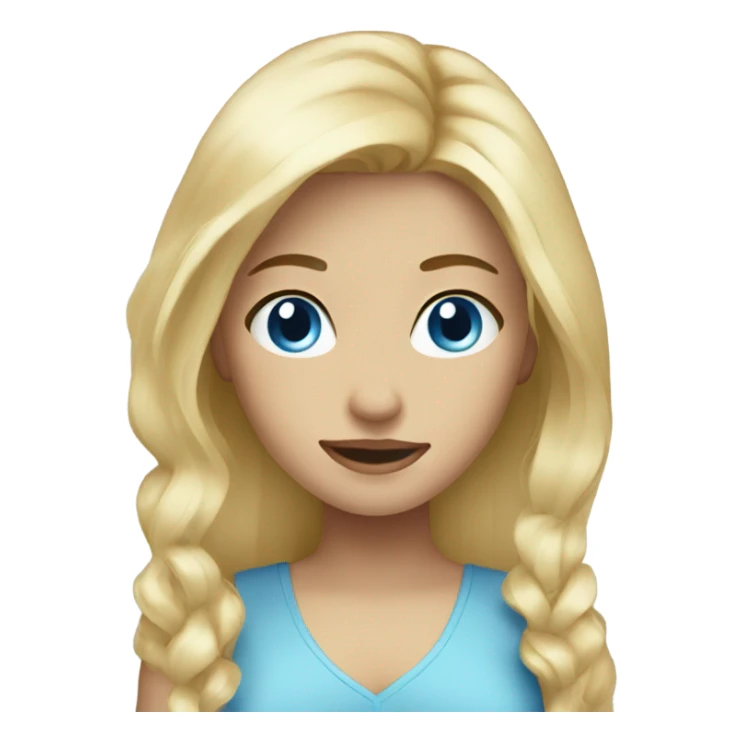 blond hair blue eyes girl sticker