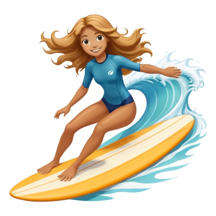 beautiful Surfer girl on the board sticker