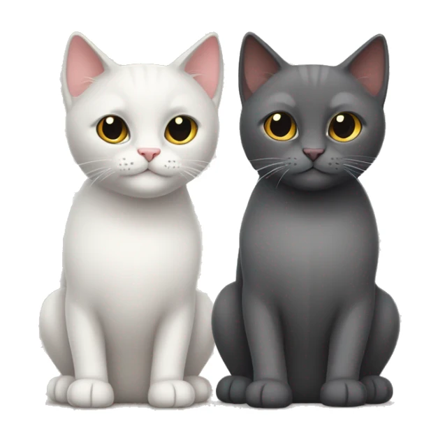 Dark gray scotish cat and colour point cat sticker