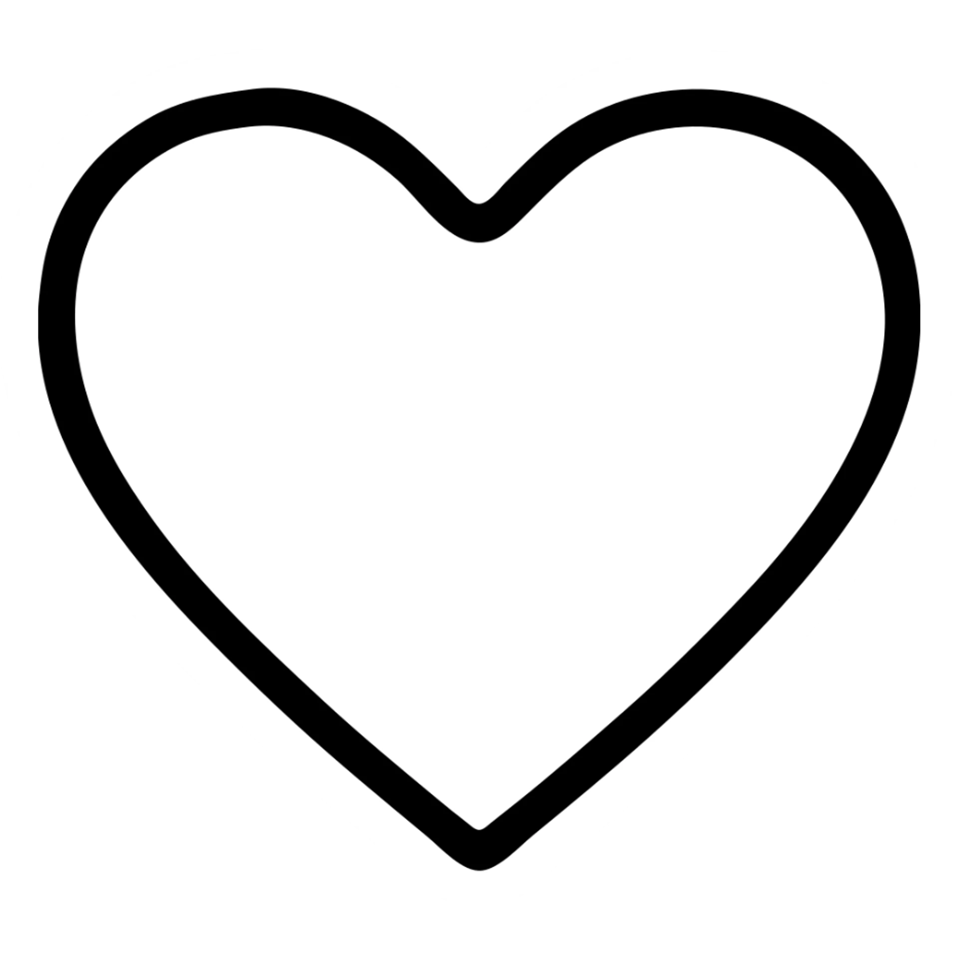 Add a thick black outline to the light blue heart, keep the background transparent. sticker