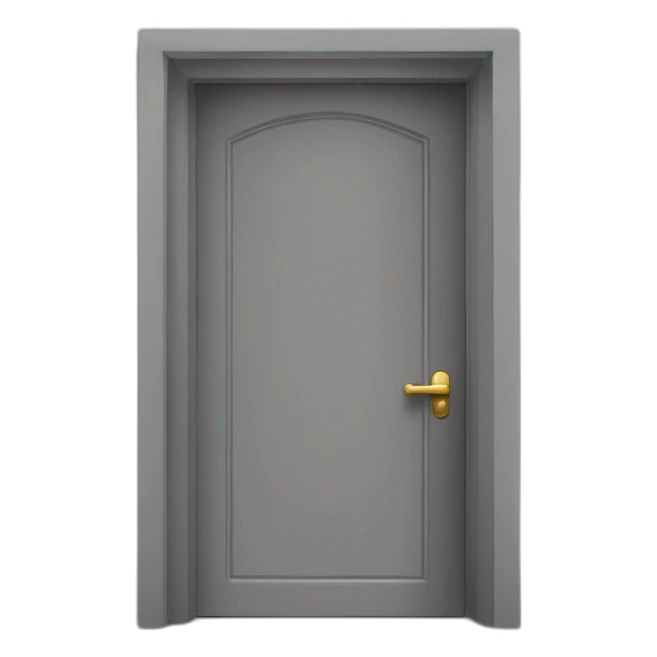 one open door wood color gray style perpective sticker
