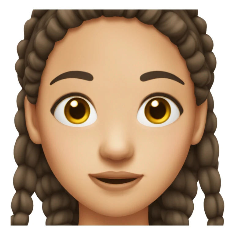 brunette girl with pigtails and acne sticker