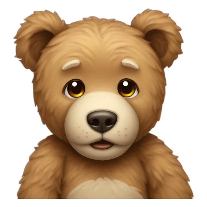 Teared teddy bear sticker