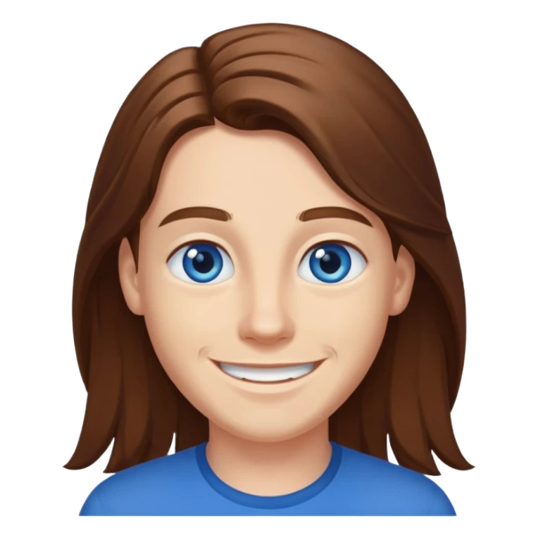 Elmer Bäck (b.1981) with blue eyes, long brown hair sticker