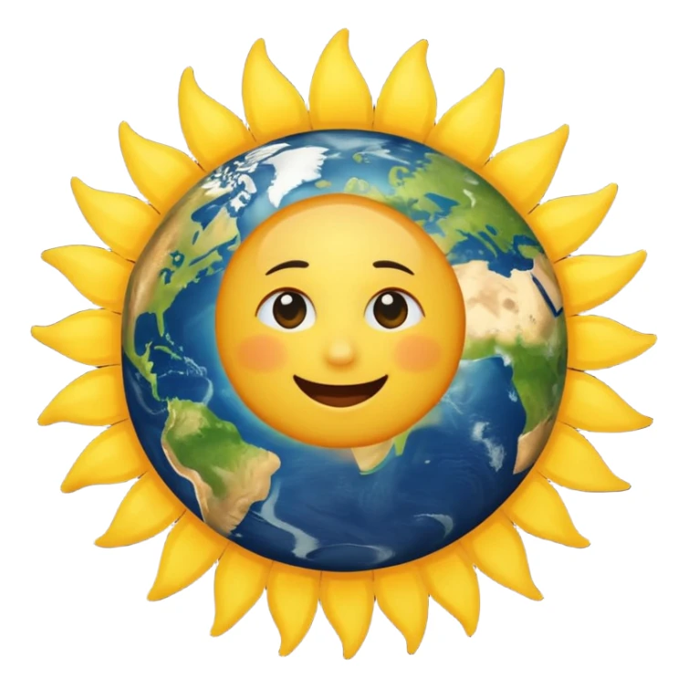 the sun moving  around the earth  sticker