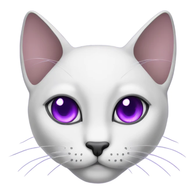 Black cat with purple eyes and one purple eye on the cats forehead  sticker