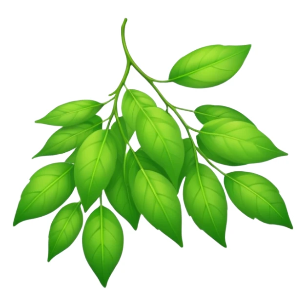 bright green summer leaves gently falling in a warm breeze sticker