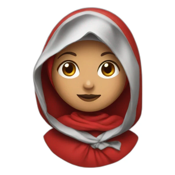 little red riding hood wearing a hijab sticker