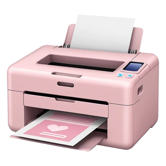 Light Pale Pink Multi function Printer sticker