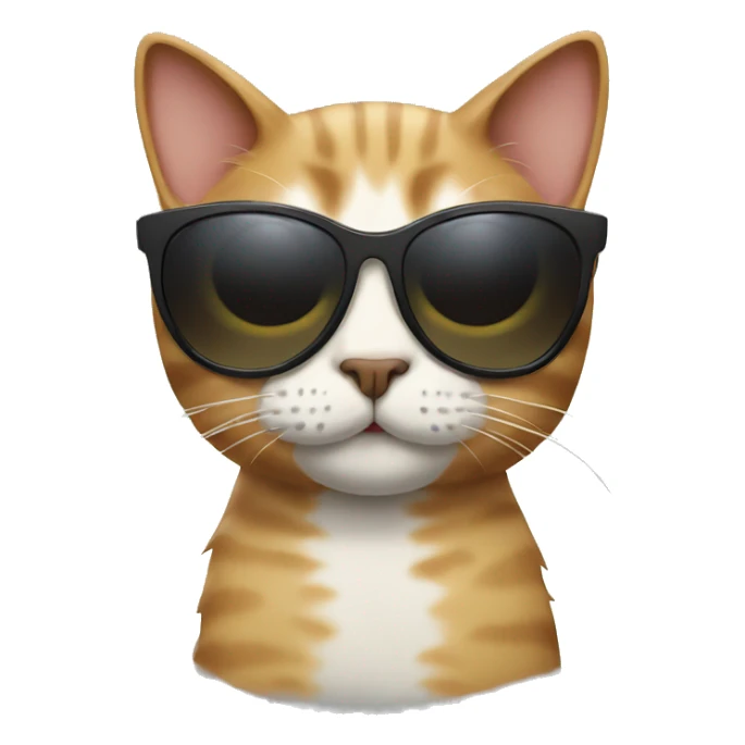 Cat with sunglasses sticker