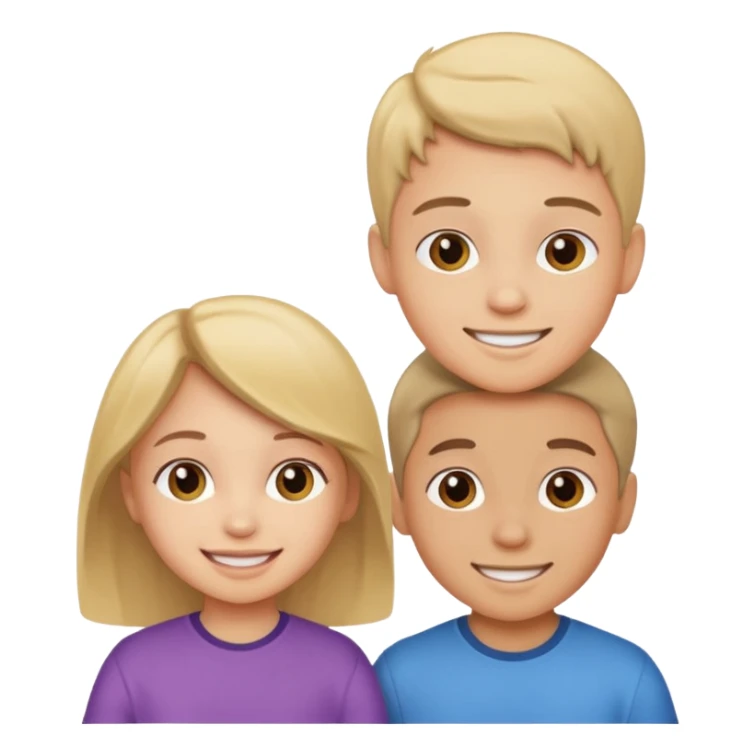 two kids light skin girl and a boy sticker