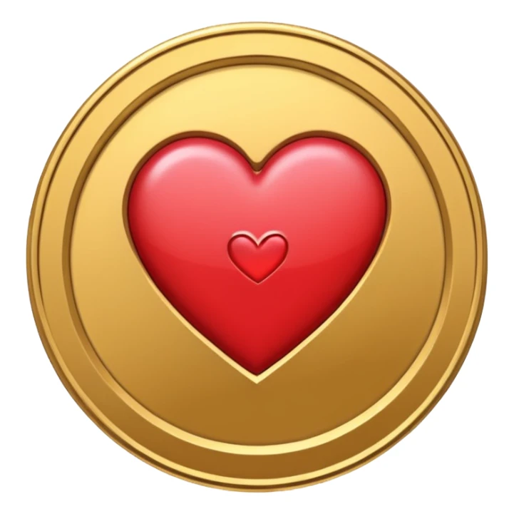 vilet coin with heart sticker