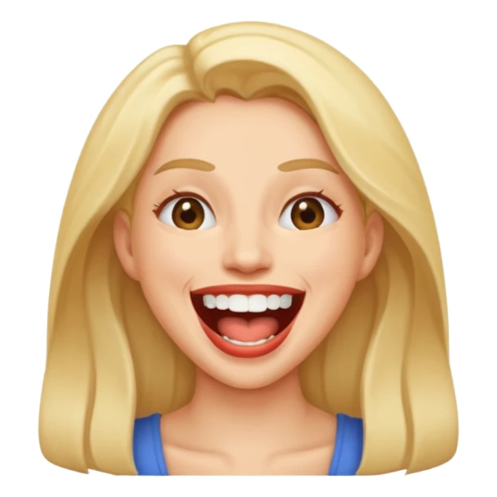 woman laugh her mouth wide open sticker