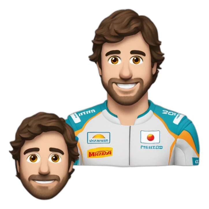 Fernando Alonso con cara de sorpresa sticker