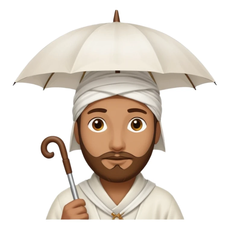 haji pilgrim with umbrella sticker
