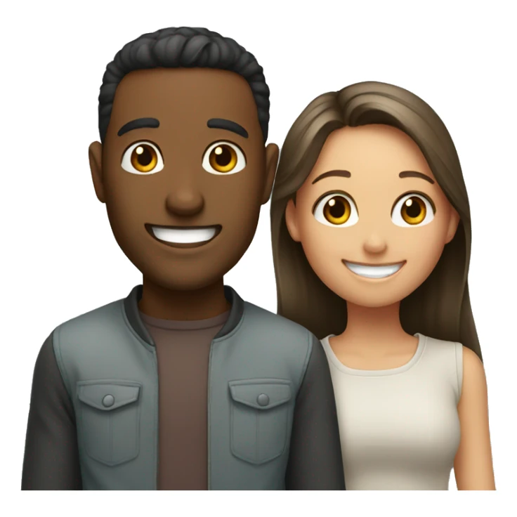 Girls and man with big smiles sticker