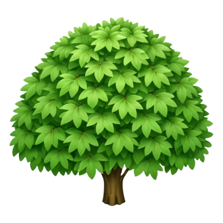 A fluffy bush with soft light-green foliage and hidden twigs. sticker