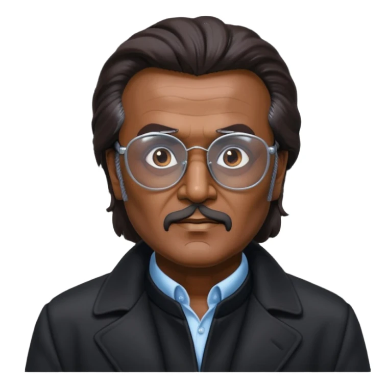 Rajinikanth baasha with black coat cooling glass sticker