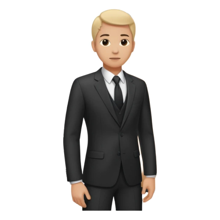 silhouette of a light-haired man standing next to a project board sticker